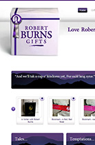 Robert Burns Gifts Website Design