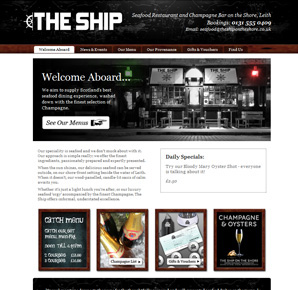 The Ship on The Shore Website Design